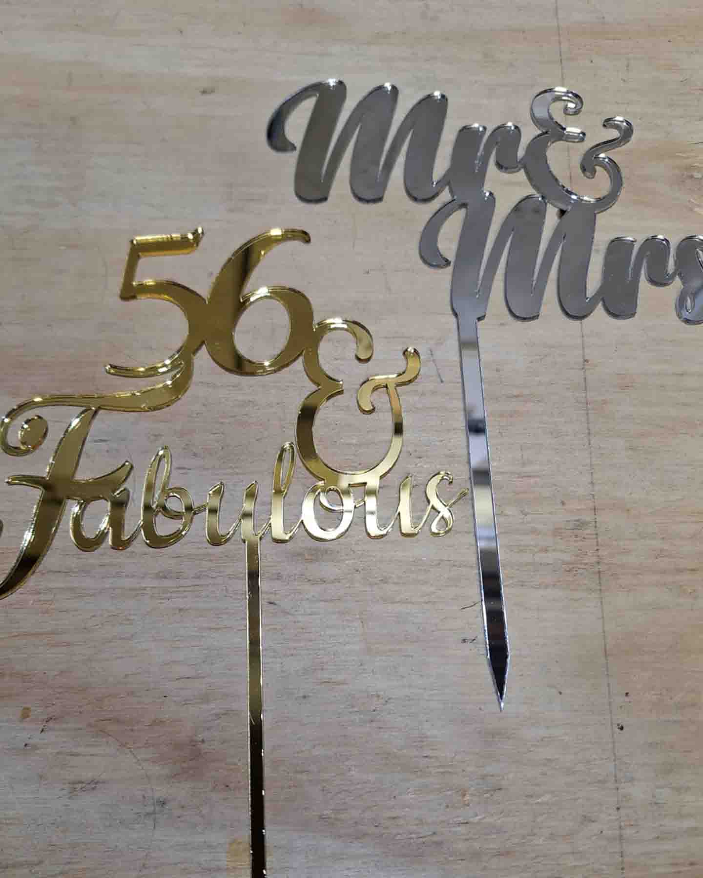 3D printed and laser-cut cake toppers for special occasions